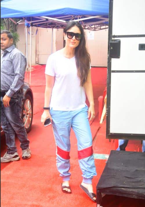 एड की शूटिंग से पहले करीना कपूर को कुछ तरह कैमरे में कैद किया गया.