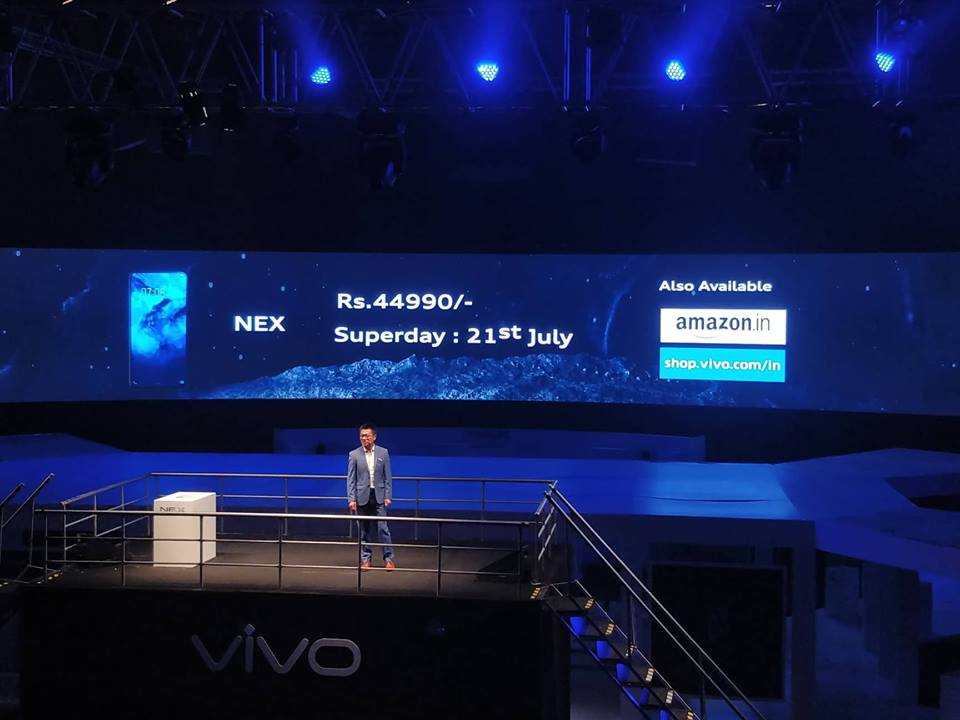 Vivo ने भारतीय बाजारों के लिए उठाया 'Vivo Nex' से परदा, कीमत रखी गई 44,990 रुपये