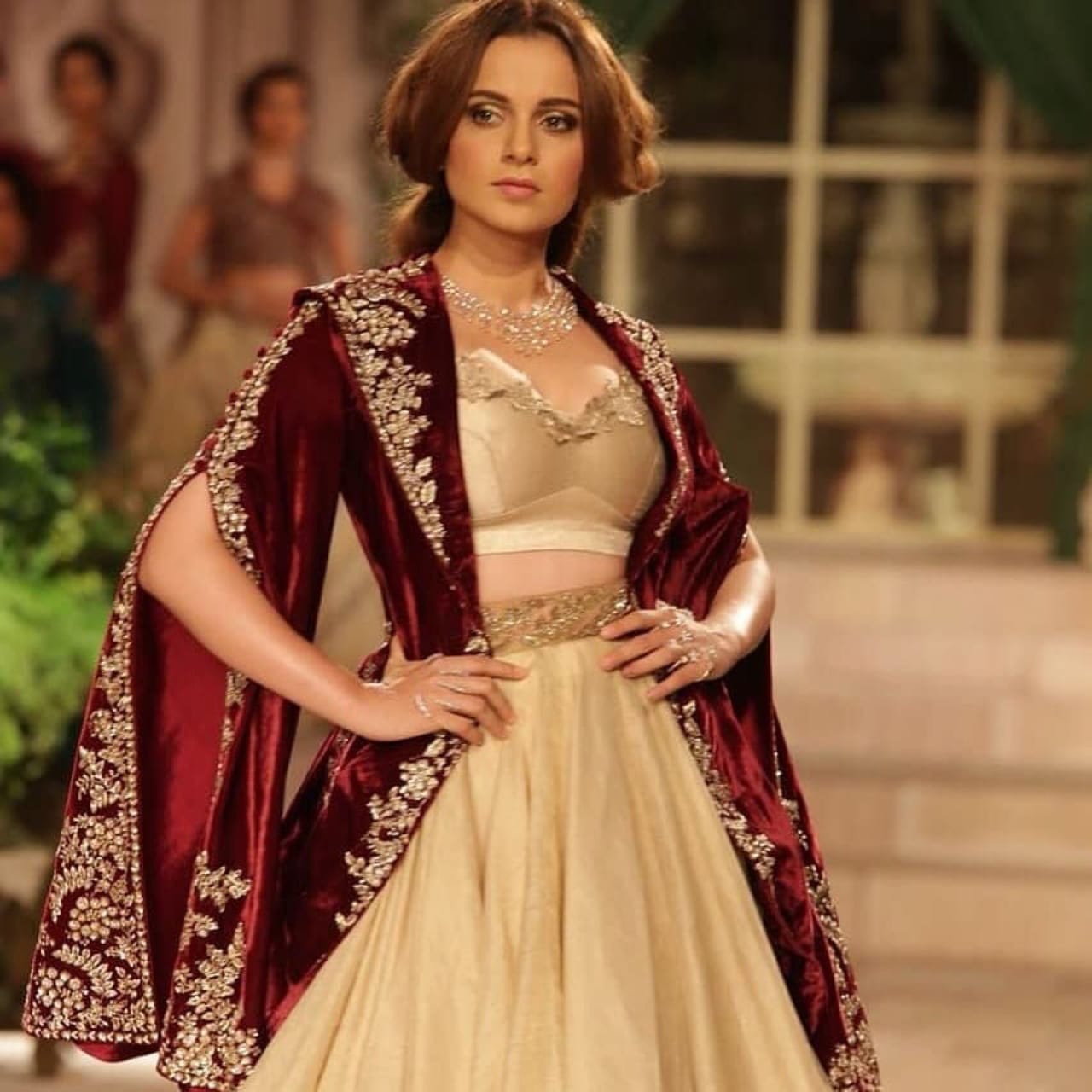 India Couture Week 2018 Kangana Ranaut looks like a Victorian beauty in Anju  Modi  Fashion News  The Indian Express