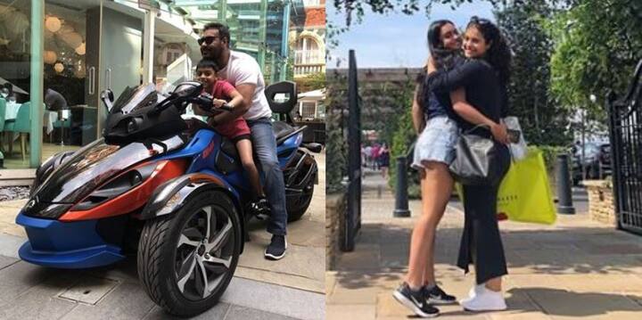 सुपरस्टार काजोल और अजय देवगन इन दिनों अपने बच्चों के साथ लंदन में छुट्टियां मना रहे हैं. इस दौरान दोनों ने लंदन से कई तस्वीरें अपने इंस्टाग्राम अकाउंट पर शेयर की हैं. बता दें कि दोनों के बच्चों का नाम युग और नायसा है. तस्वीर: इंस्टाग्राम  