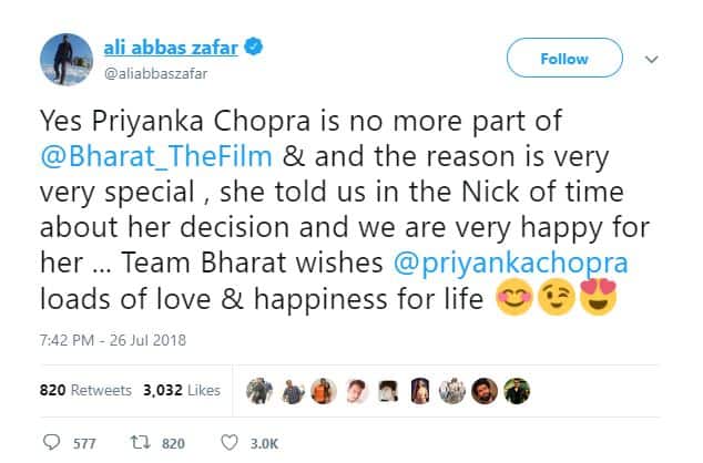 क्या निक से शादी करने जा रही हैं प्रियंका चोपड़ा, अली अब्बास जफर ने किया चौंकाने वाला ट्वीट