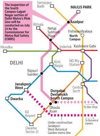 इस रूट में फिलहाल सर विश्वेश्वरैया मोती बाग, भीखाजी कामा प्लेस, सरोजिनी नगर, आईएनए, साउथ एक्सटेंशन और लाजपत नगर नए मेट्रो स्टेशन हैं. हालांकि इस लाइन पर आगे विस्तार का काम जारी है. फोटो-फ्री गूगल इमेज