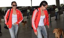 एयरपोर्ट पर सोनाक्षी के पीछे पड़ा स्ट्रीट डॉग तो कुछ ऐसा था नजारा, देखें PHOTOS