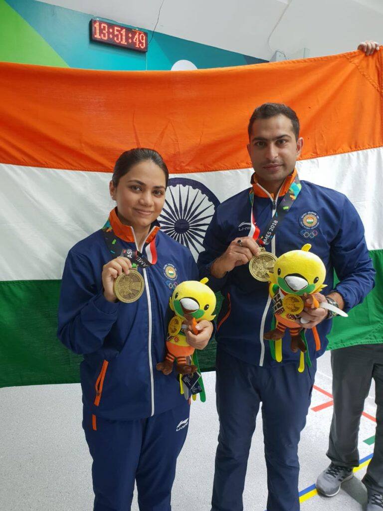 एशियन गेम्स 2018 : पहले दिन भारत को मिला 1 गोल्ड और 1 ब्रॉन्ज मेडल