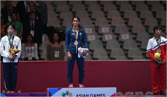 अब तक भारत की झोली में 2 गोल्ड के साथ 5 मेडल आ चुके हैं. इसके साथ ही भारत पदक तालिका में 8वें पायदान पर पहुंच गया है.  फोटो - ट्विटर