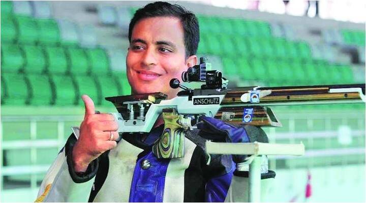  तीसरा सिल्वर मेडल 50 मीटर एयर राईफल स्‍पर्धा में संजीव राजपूत को एशियन गेम्स के तीसरे दिन मिला. फोटो - एपी