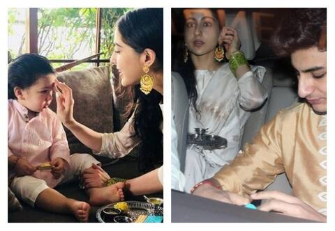 Raksha Bandhan 2018: पहली बार तैमूर को राखी बांधने पहुंचीं सारा अली खान, फिर शेयर की ये खूबसूरत तस्वीरें Raksha Bandhan 2018: पहली बार तैमूर को राखी बांधने पहुंचीं सारा अली खान, फिर शेयर की ये खूबसूरत तस्वीरें