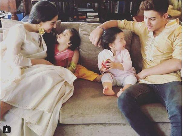 ibrahim ali khan post on rakshabandhan, taimur, sara ali khan छोटे भाई तैमूर और बहन सारा के साथ तस्वीर पोस्ट कर इब्राहिम ने लिखा दिल जीत लेने वाला कैप्शन