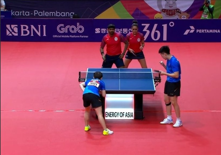 Manika and Sarth secure bronze, loses in semis table tennis asian games 2018 Asian Games 2018 (Table Tennis): मनिका-शरत की जोड़ी को सेमीफाइनल में मिली हार, ब्रॉन्ज से करना पड़ेगा संतोष