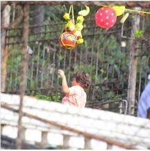 शाहरुख ने बेटे अबराम संग मनाई जन्माष्टमी, दही-हांडी की ये तस्वीरें वायरल