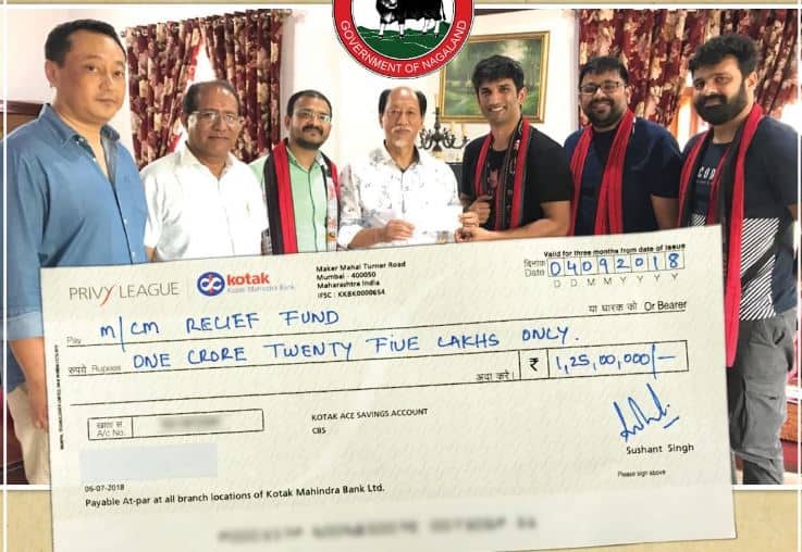 केरल के बाद नागालैंड बाढ़ पीड़ितों की मदद को आगे आए सुशांत सिंह राजपूत, डोनेट किए सवा करोड़ Nagaland flood: Sushant singh rajput donates 1.25 crore to Nagaland CM Relief Fund केरल के बाद नागालैंड बाढ़ पीड़ितों की मदद को आगे आए सुशांत सिंह राजपूत, डोनेट किए सवा करोड़