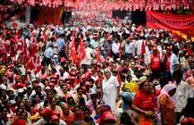 किसानों, मजदूरों का प्रदर्शन, सरकार के सामने रखी महंगाई पर लगाम लगाने सहित 15 मांगे