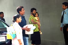 छोटे भाई से मिलने पापा शाहिद कपूर के साथ हॉस्पिटल पहुंची मीशा कपूर, देखें तस्वीरें