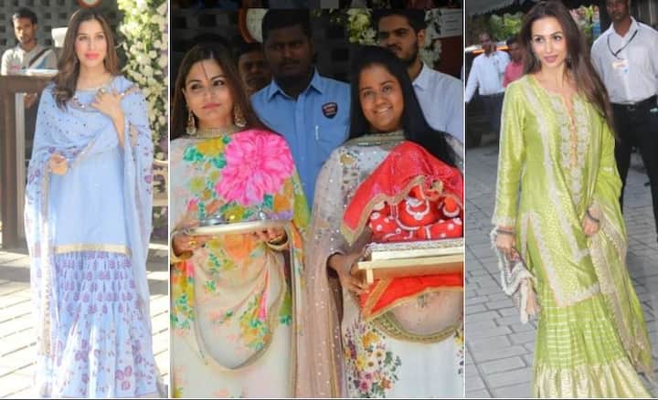 सलमान खान की बहन अर्पिता खान शर्मा इस बार अपने घर पर गणेश चतुर्थी का पर्व मना रही हैं. आज उनके घर पर गणपति की पूजा का आयोजन किया गया है जिसमें बॉलीवुड के उनके कई करीबी दोस्तों ने शिरकत की है. (तस्वीर: मानव मंगलानी)