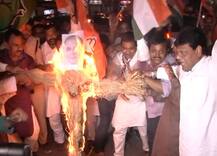 बिहार: कांग्रेस ने फूंका अरुण जेटली का पुतला, कहा- इस्तीफा दें वित्त मंत्री