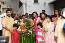 गणेश विसर्जन में शिल्पा शेट्टी ने पति के साथ किया जमकर डांस, बेहद खूबसूरत हैं तस्वीरें