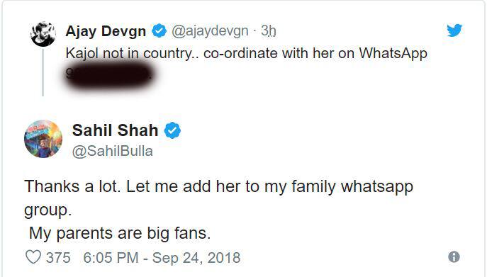 अजय देवगन ने पब्लिकली शेयर किया पत्नी काजोल का Whatsapp नंबर, फैंस हुए क्रेजी