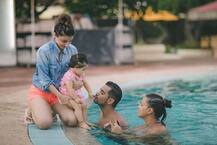 पूल में पति संग मस्ती करते हुए नेहा धूपिया ने पोस्ट की ये तस्वीरें