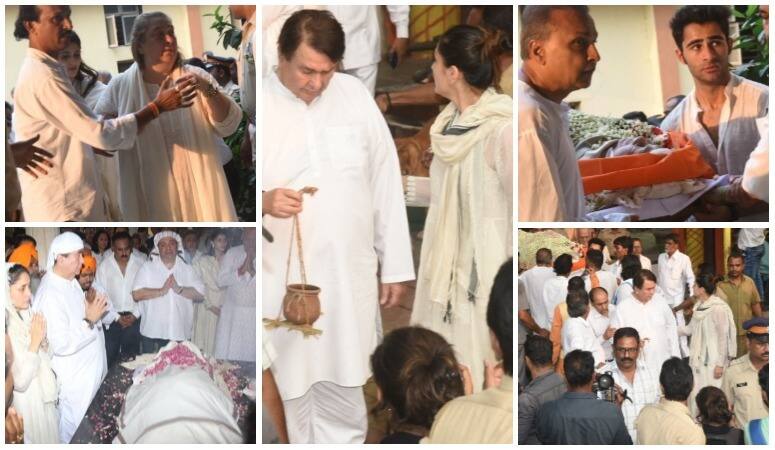 Raj kapoor wife’s Krishna Raj Kapoor funeral, check death latest news updates कपूर परिवार ने नम आंखों से दी कृष्णा राज कपूर को अंतिम विदाई, रणधीर कपूर ने निभाई अंतिम संस्कार की रस्में