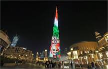 दुबई में भी रही गांधी जयंती की धूम, बुर्ज खलीफा पर तिरंगे के साथ दिखे बापू