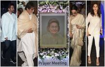 Prayer Meet: अमिताभ-रेखा से लेकर टीना अंबानी तक, कृष्णा राज कपूर को श्रद्धांजलि देने पहुंचे दिग्गज सितारे