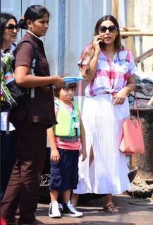 बर्थडे पर बेटे अबराम के साथ दिखीं गौरी खान, गुस्से में फोन पर कर रही थीं बात...