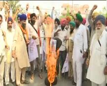 पराली को आग ना लगाने देने से किसान नाराज, पराली की कई ट्रालियां भर पहुंचे डिप्टी कमिश्नर के दफ्तर