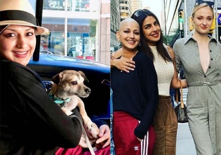 Sonali Bendre spend Quality time with priyanka chopra and her pet diana  सोनाली बेंद्रे ने डियाना के साथ की खूब मस्ती, तस्वीर पोस्ट कर लिखी इमोशनल बात