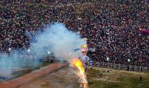 देशभर में अलग-अलग जगहों पर कुछ इस तरह से हुआ रावण दहन