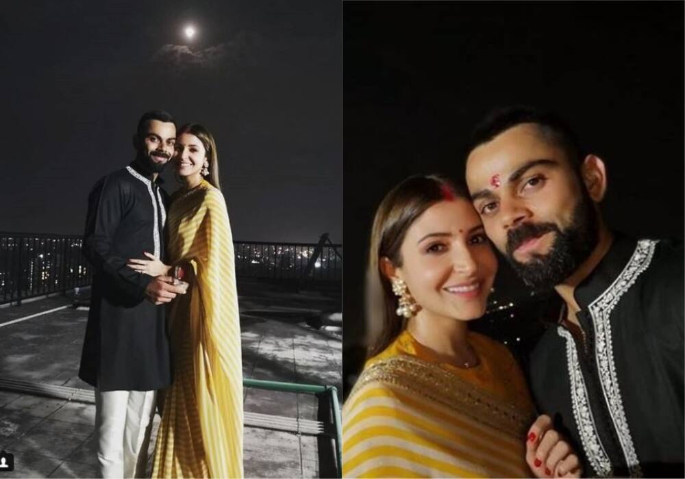 Virat Kohli and Anushka Sharma First Karwachauth celebration see beautiful roads विराट कोहली और अनुष्का शर्मा ने मनाया पहला करवाचौथ, सामने आईं ये खूबसूरत तस्वीरें