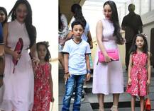 बेटे शाहरान और बेटी इकरा संग लंच पर निकलीं संजय दत्त की पत्नी मान्यता, देखें तस्वीरें