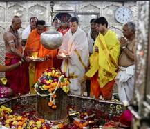 मध्य प्रदेश विधानसभा चुनाव: उज्जैन के महाकाल मंदिर पहुंचे राहुल, संबित पात्रा बोले- अपना ग्रोत्र बताएं?