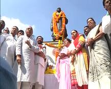 मध्य प्रदेश: भोपाल में सरदार पटेल को श्रद्धांजलि देने की मची होड़, सीएम शिवराज से पहले पहुंचे कांग्रेस के कार्यकर्ता