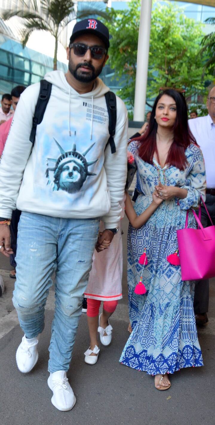 इस दौरान उन्हें एयरपोर्ट पर स्पॉट किया गया है जहां से ऐश्वर्या की फैमिली फोटोज हम आपके लिए लाए हैं. (तस्वीर: मानव मंगलानी)
