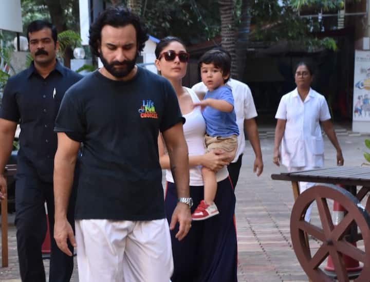  इस दौरान सैफ और करीना दोनों ही कैजुअल अंजाद में नजर आ आए. 