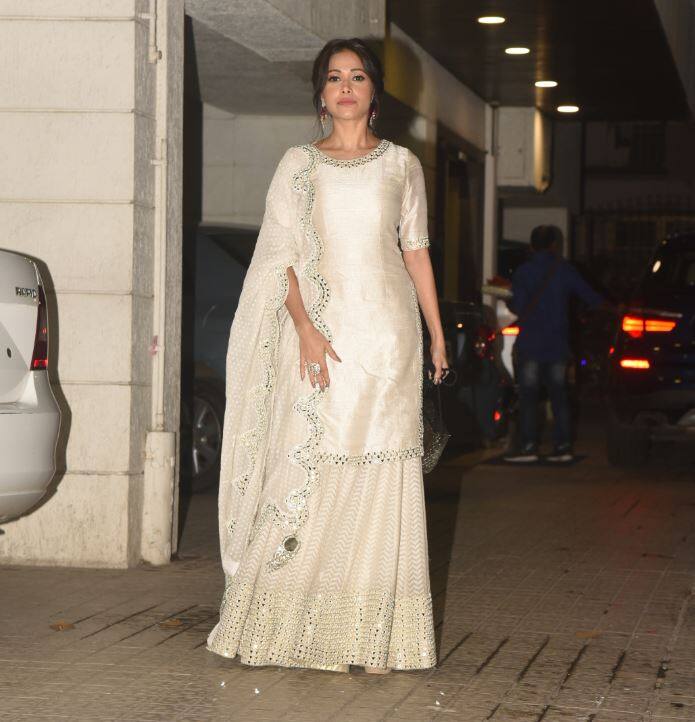 इस दीवाली बैश में नुसरत भरूचा ने भी शिरकत की. इस दौरान वो बेहद खूबसूरत ड्रेस में नज़र आईं. (तस्वीर: मानव मंगलानी) 