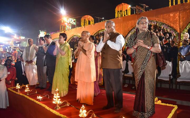 अपने भाषण में उन्होंने कई एलान किए, जिनमें सबसे बड़ा एलान फैज़ाबाद ज़िले का नाम बदलना था. (तस्वीर: पीटीआई)