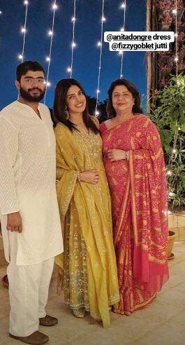 इस दौरान उनकी मां और भाई भी नजर आ रहे हैं लेकिन उनके मंगेतर निक नदारद हैं. फोटोः इंस्टाग्राम