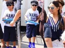 अलीबाग रवाना होते वक्त दिखा शाहरुख के बेटे अबराम खान का स्वैग, मां गौरी भी आईं नज़र