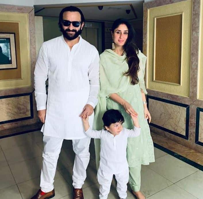 दीवाली की पूजा पर करीना कपूर खान, सैफ अली खान और बेटे तैमूर का ये ट्रेडिशनल अवतार भी बेहद खूबसूरत है. (फोटो - मानव मंगलानी)