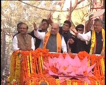 छत्तीसगढ़ के राजनादगांव में बीजेपी का रोड शोः अमित शाह ने किया ऐतिहासिक जीत का दावा