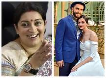 दीपिका और रणवीर की Wedding Pic को लेकर स्मृति ईरानी ने किया मजाकिया पोस्ट