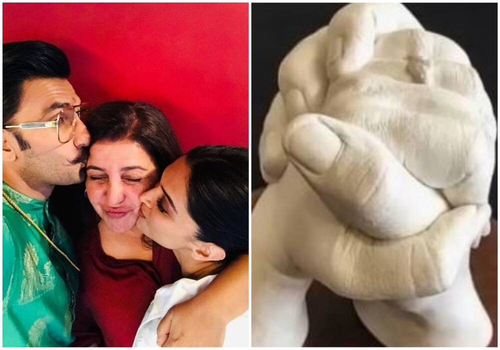  farha khan priceless gift hand impression for newly married couple ranveer singh and deepika padukone शादी पर फराह खान ने रणवीर-दीपिका को दिया अनमोल तोहफा, जिंदगी भर रहेगा याद