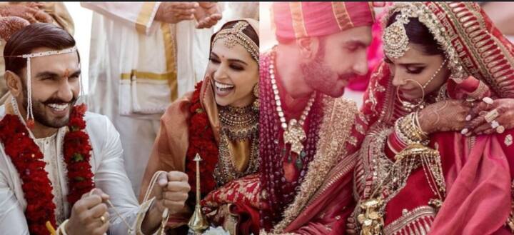 दीपिका पादुकोण और रणवीर सिंह ने बड़े ही खास अंदाज में इटली के लेक कोमो में एक दूसरे संग शादी रचाई है. दोनों की शादी दो अलग-अलग रीति रिवाजों से हुई . इस दौरान दोनों की इस फेयरीटेल वेडिंग की ड्रेस भी बेहद खास थी.