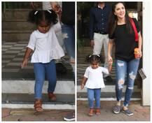 काफी समय बाद बेटी निशा के साथ जुहू में नज़र आईं सनी लियोनी, देखें तस्वीरें