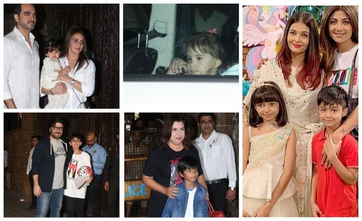 अभिषेक बच्चन और ऐश्वर्या राय बच्चन की बेटी आराध्या बच्चन ने शुक्रवार को अपना सातवां बर्थडे सेलिब्रेट किया. आज मुंबई में आराध्या की बर्थडे पर ग्रैंड पार्टी का आयाजोन किया गया जिसमें बॉलीवुड के कई जाने माने सितारे अपने बच्चों को लेकर पहुंचे. देखें तस्वीरें