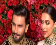 Ranveer Deepika Reception: एक दूसरे का हाथ थामें रिसेप्शन के लिए पहुंचे दीपिका और रणवीर, देखें पहली तस्वीरें