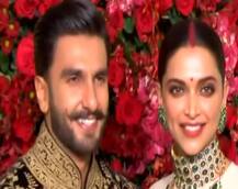 Ranveer Deepika Reception: एक दूसरे का हाथ थामें रिसेप्शन के लिए पहुंचे दीपिका और रणवीर, देखें पहली तस्वीरें