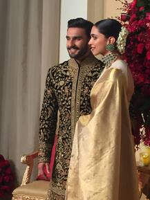 मां की गिफ्ट में दी हुई साड़ी पहनकर रिसेप्शन में पहुंचीं दीपिका पादुकोण, रॉयल लुक में दिखे रणवीर सिंह, देखें तस्वीरें