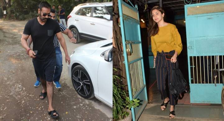 आज मुंबई के क्लिनिक में एक्ट्रेस अनुष्का शर्मा और अभिनेता अजय देवगन को अलग-अलग समय पर देखा गया. इस दौरान अजय देवगन स्पोर्टी लुक में दिखे. तस्वीर: मानव मंगलानी